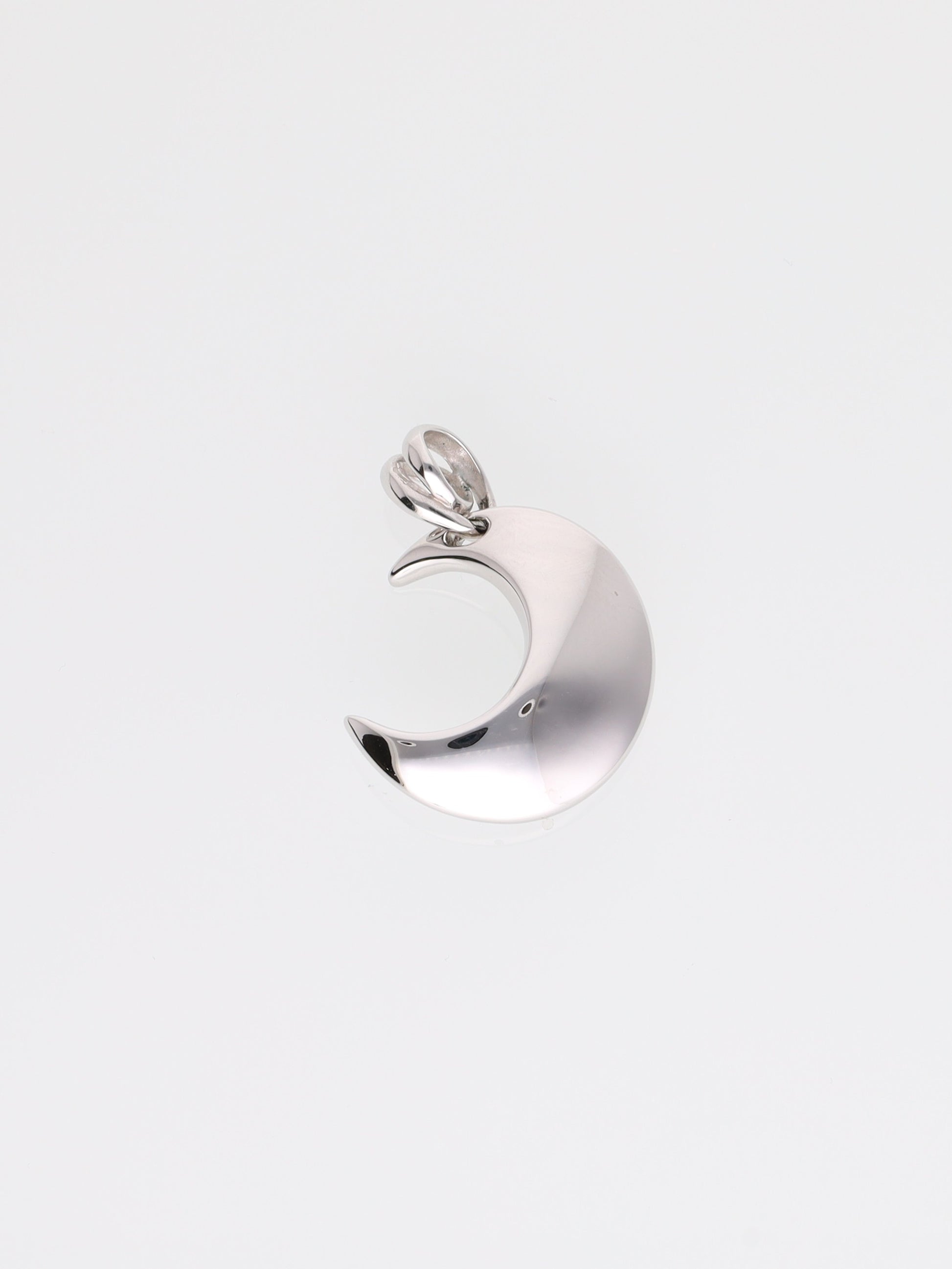 Ciondolo mezzaluna in oro bianco 18kt