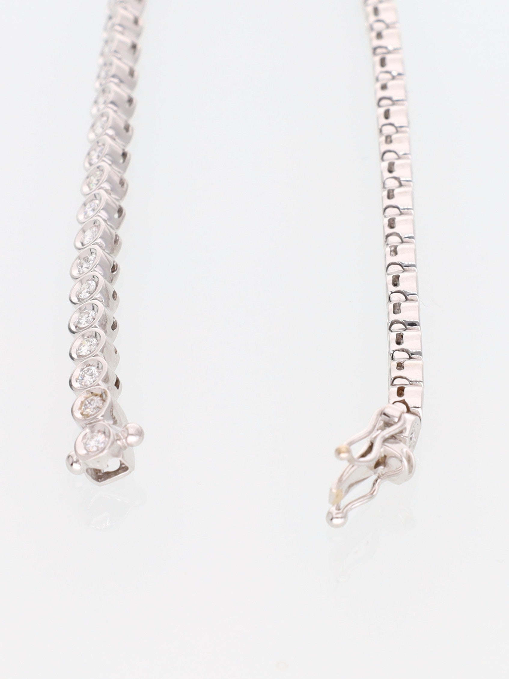 Bracciale oro Bianco 18 kt - tennis con diamanti 1.44ct