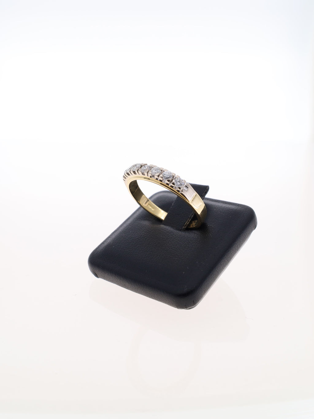 Anello Veretta in Oro Giallo 18 kt con 7 Brillanti