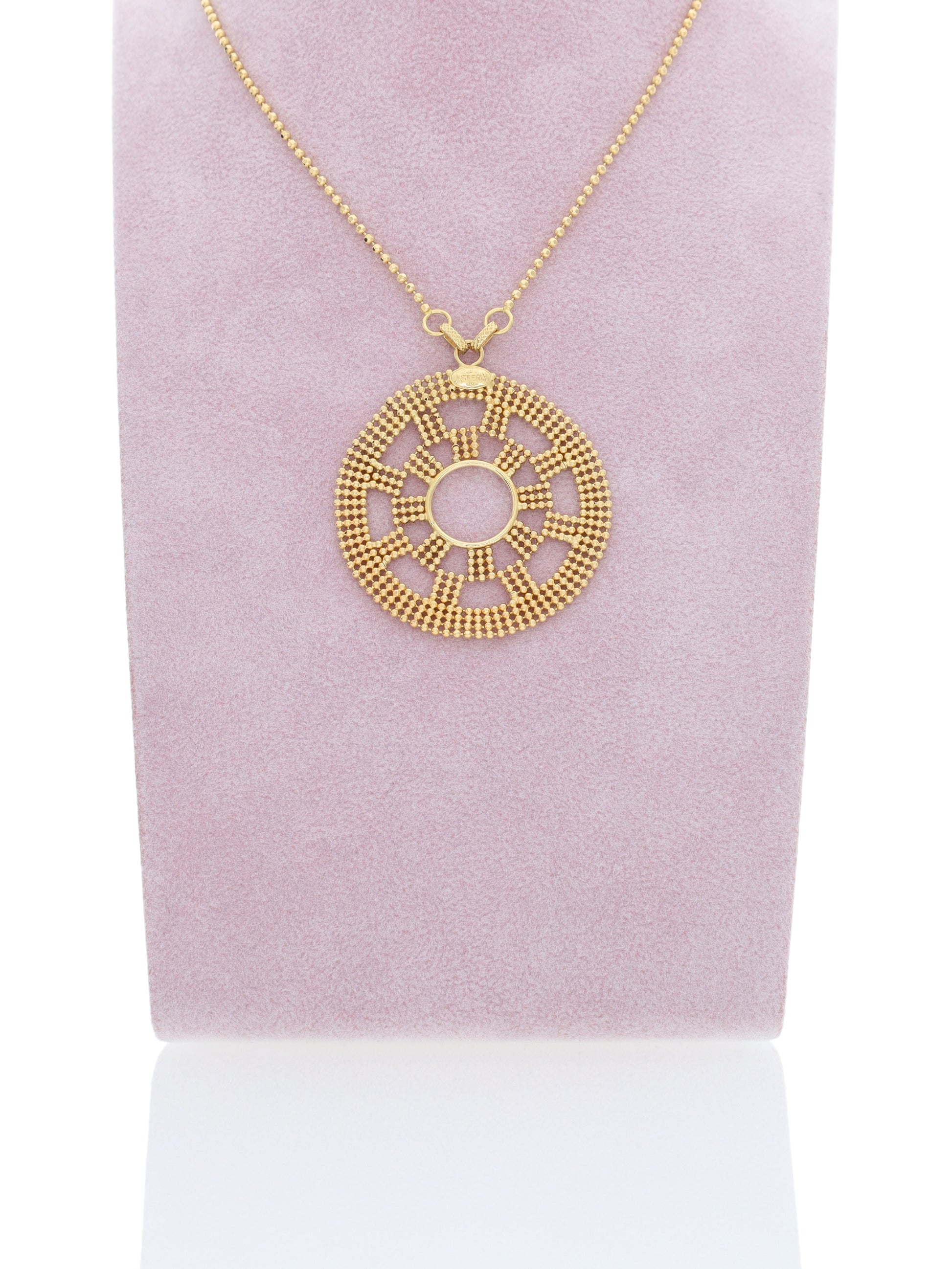 Collana oro giallo 18kt con ciondolo morbido