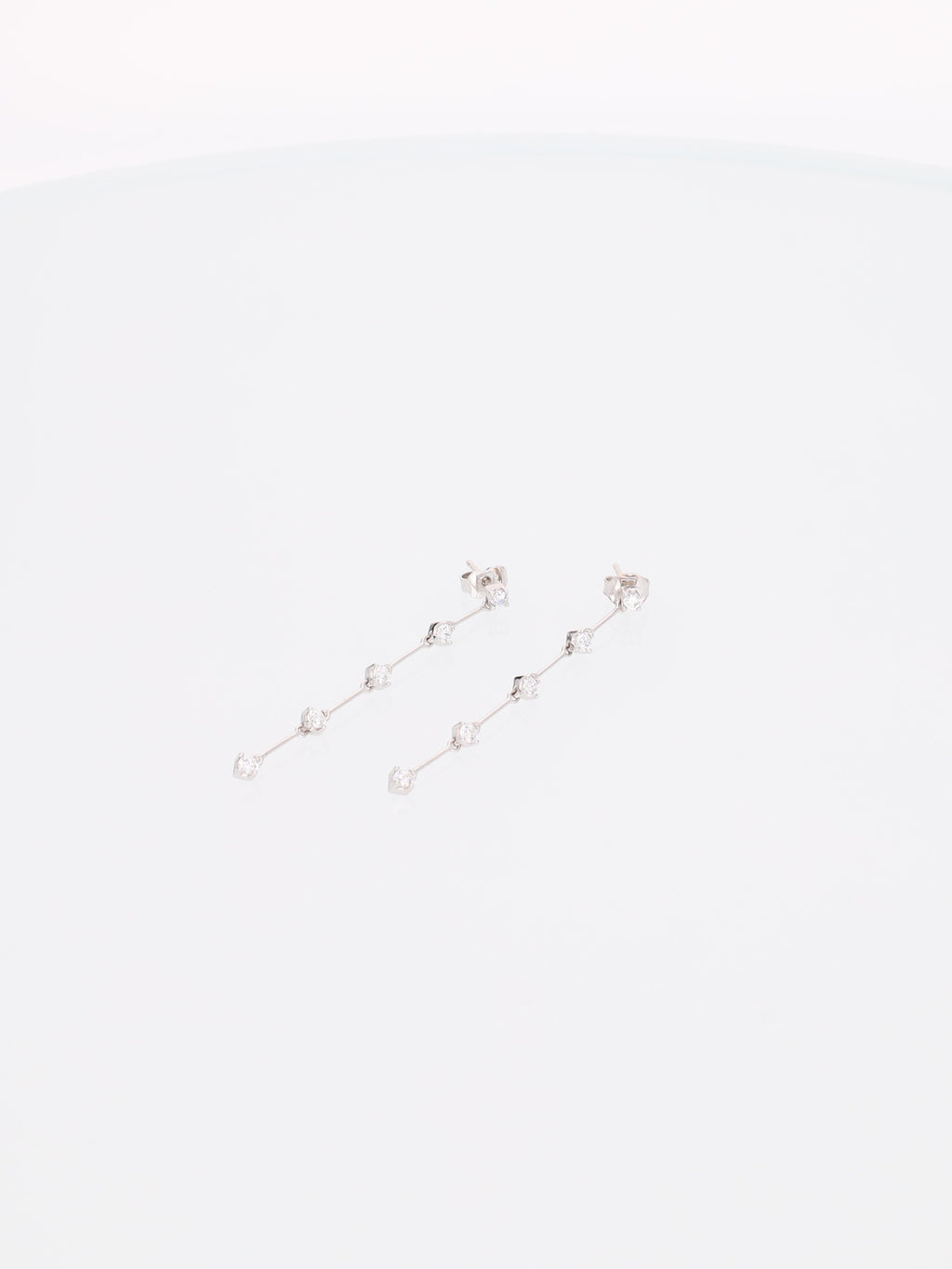 Orecchini Pendenti in Oro Bianco 18 kt con Brillanti