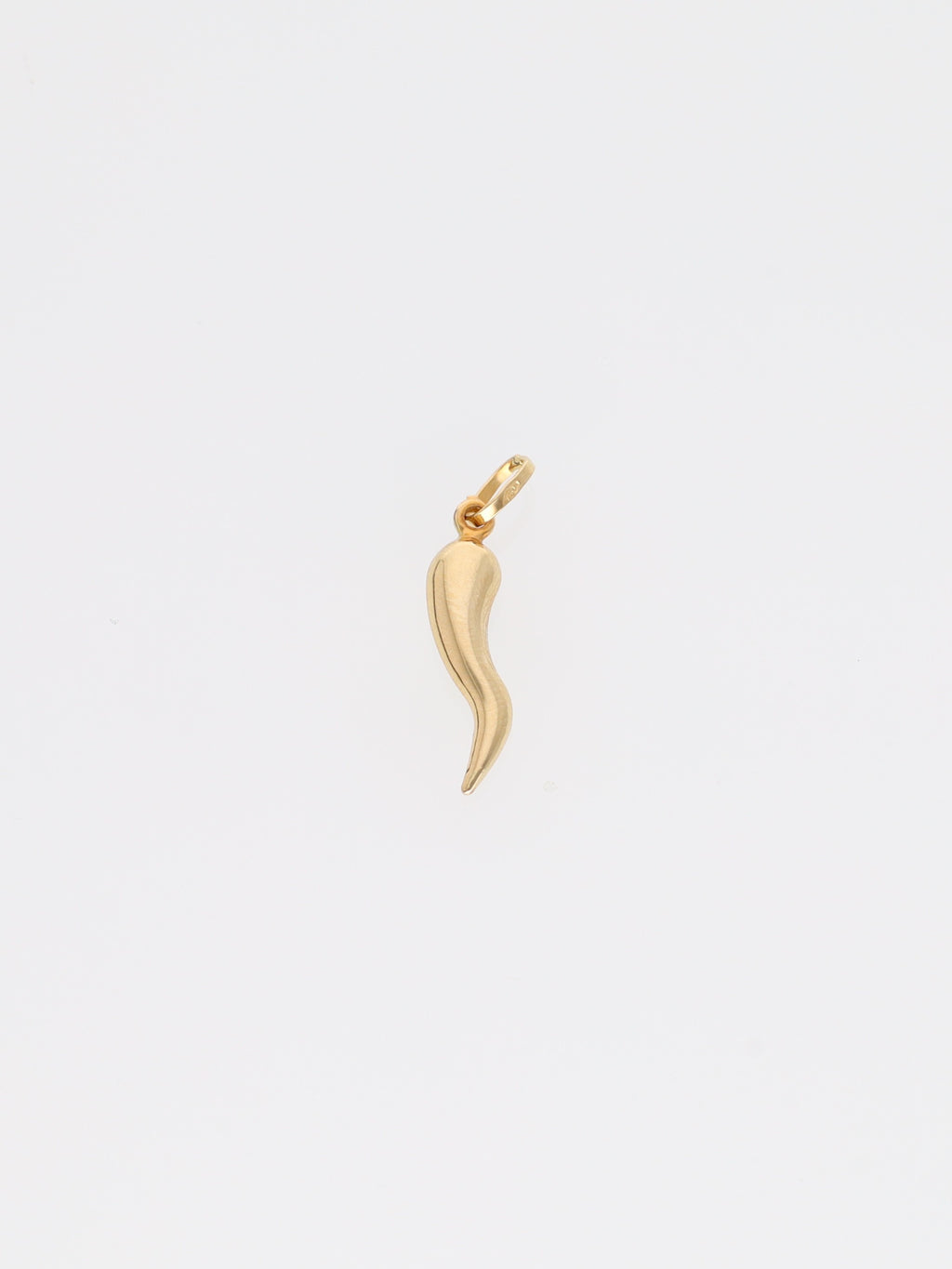 Ciondolo corno portafortuna in oro giallo 18kt