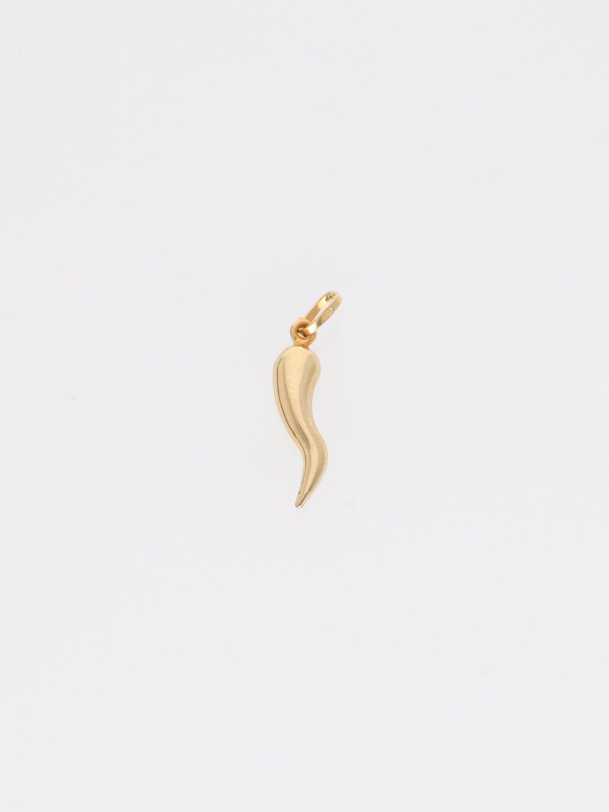 Ciondolo corno portafortuna in oro giallo 18kt