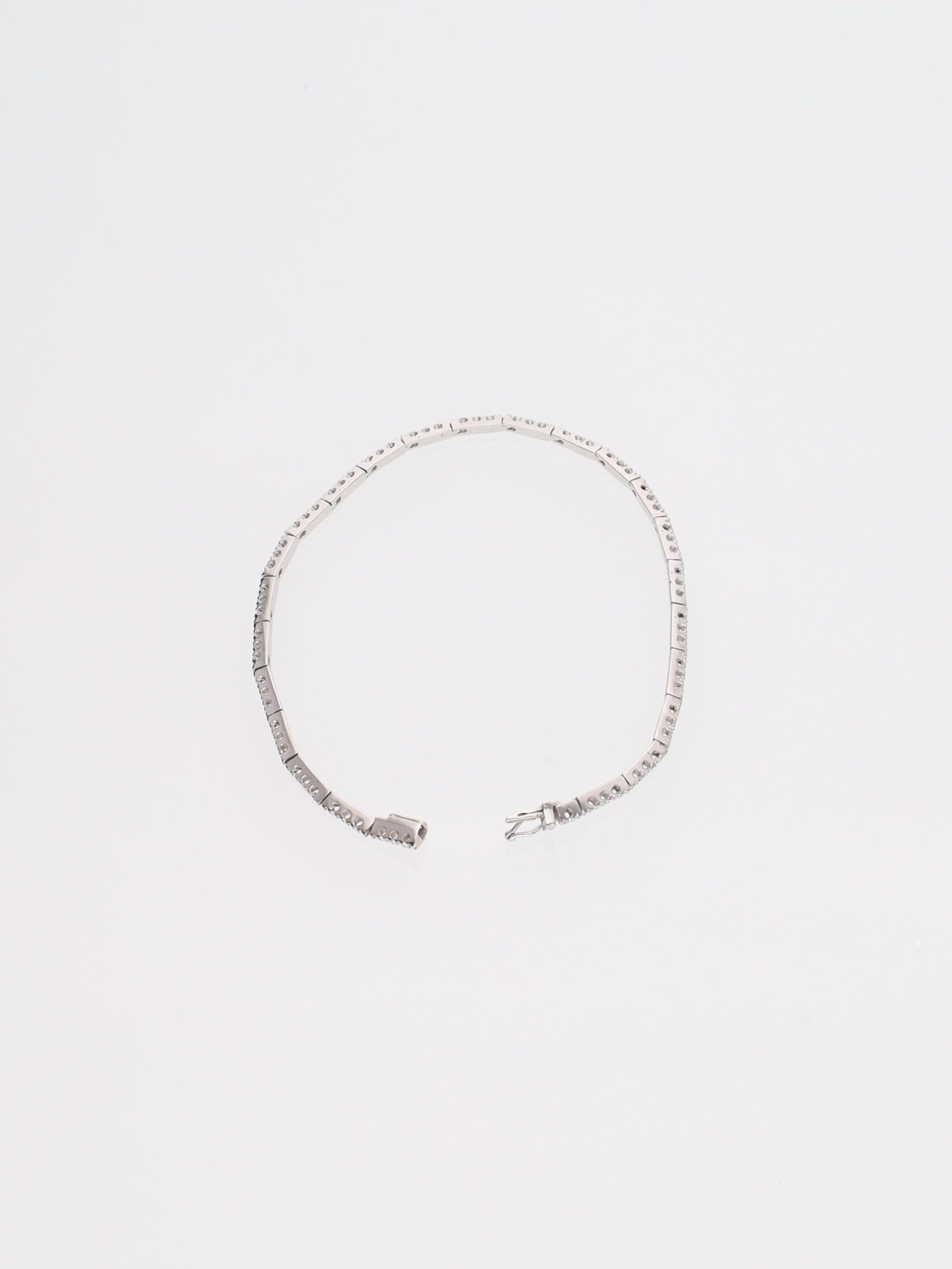 Bracciale oro Bianco 18 kt - tennis con diamanti 0.73ct