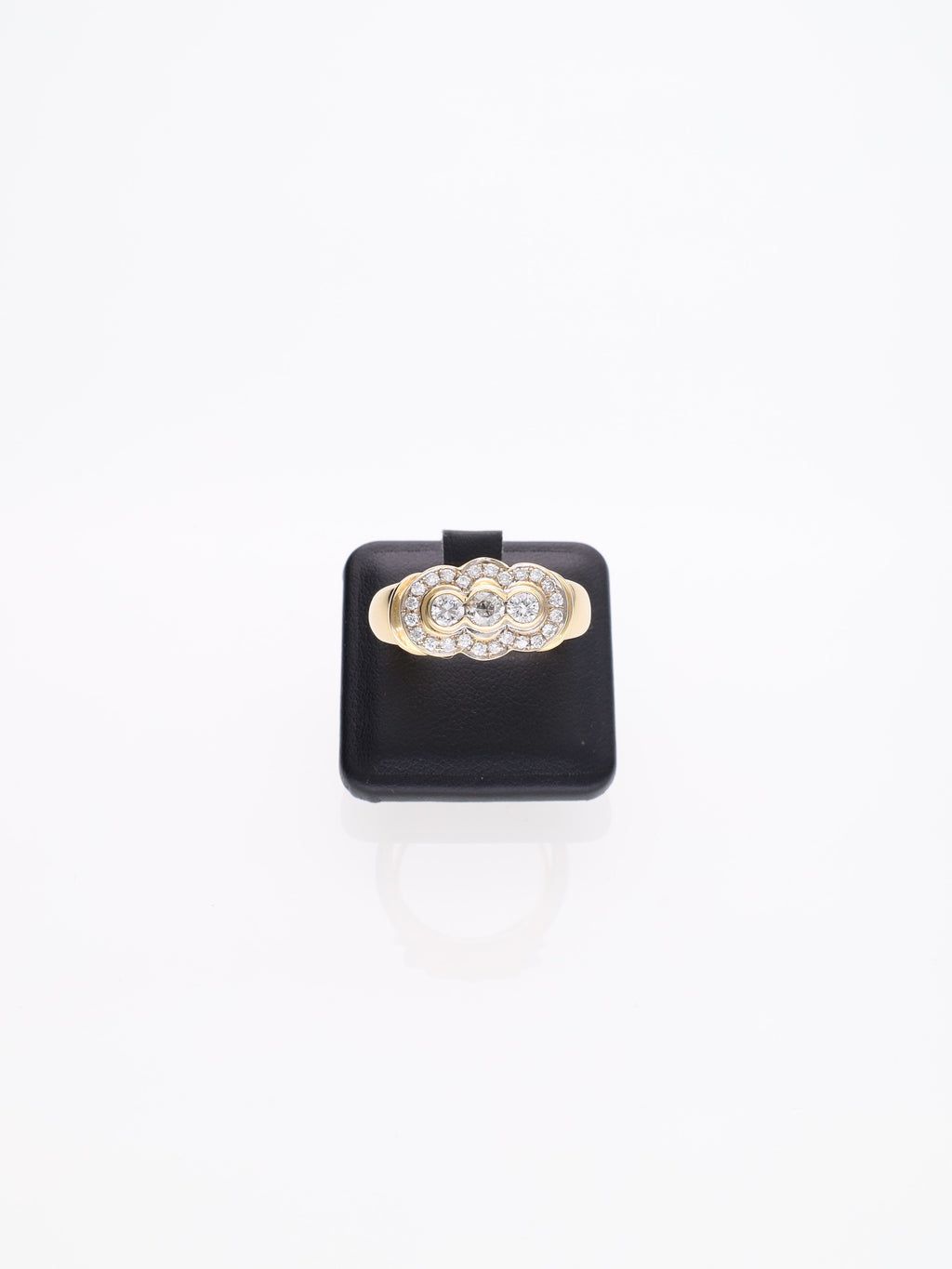Anello Vintage in Oro Giallo 18 kt con Diamanti