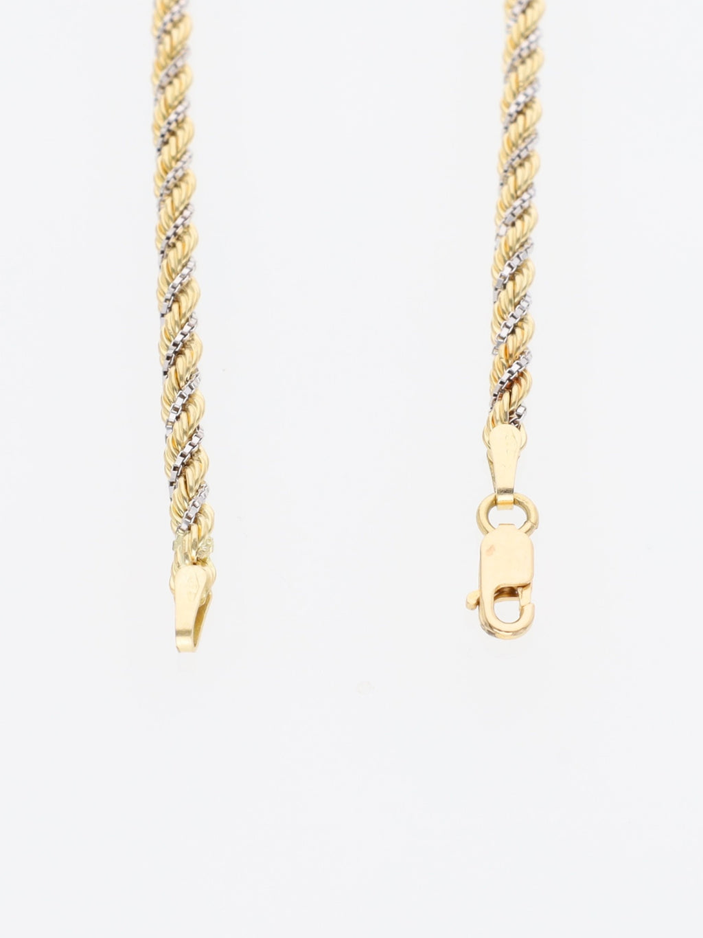 Bracciale in Oro Giallo e Bianco 18 kt - maglia fune