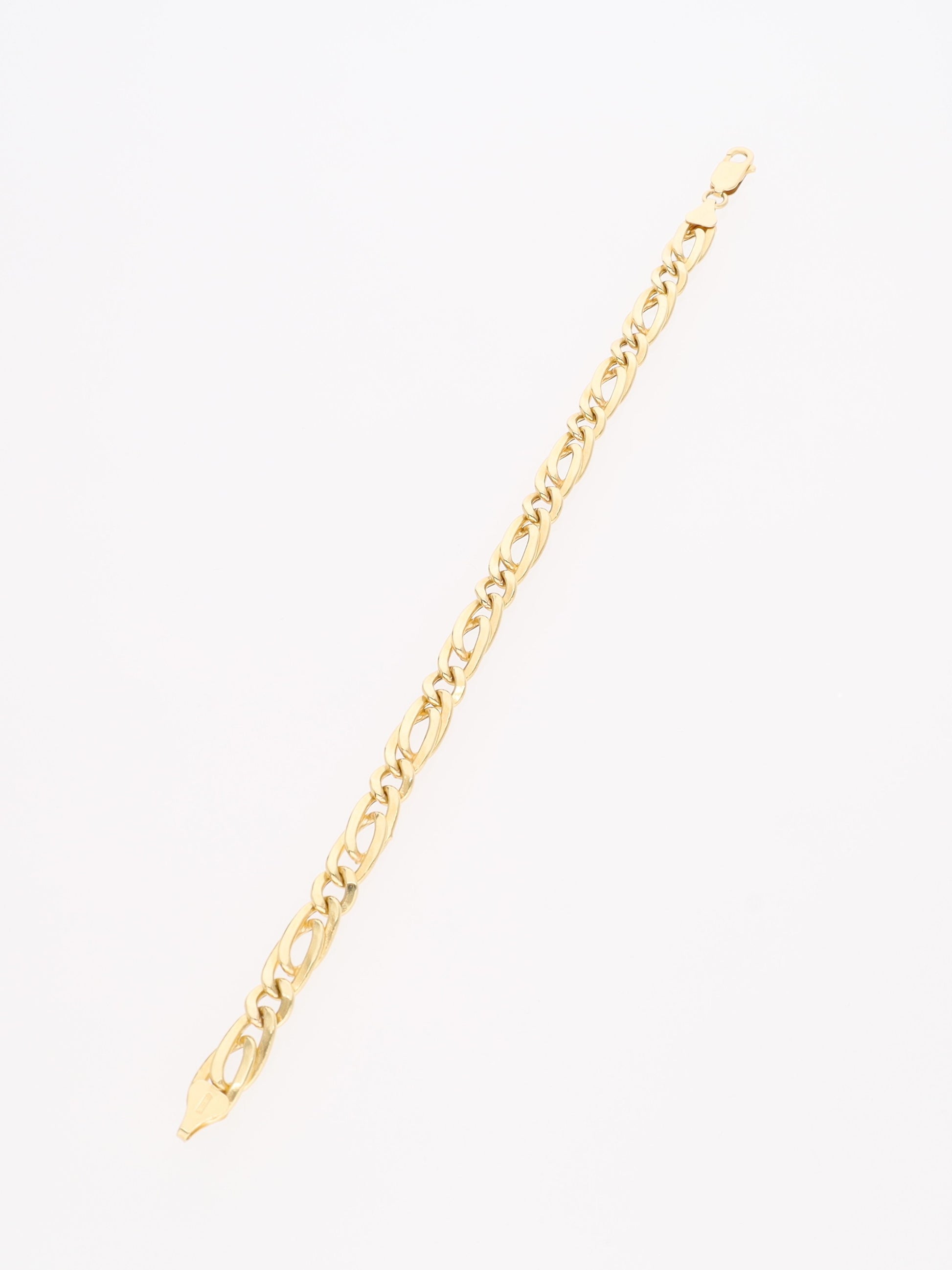 Bracciale in Oro Giallo 18 kt - maglia Figaro doppia