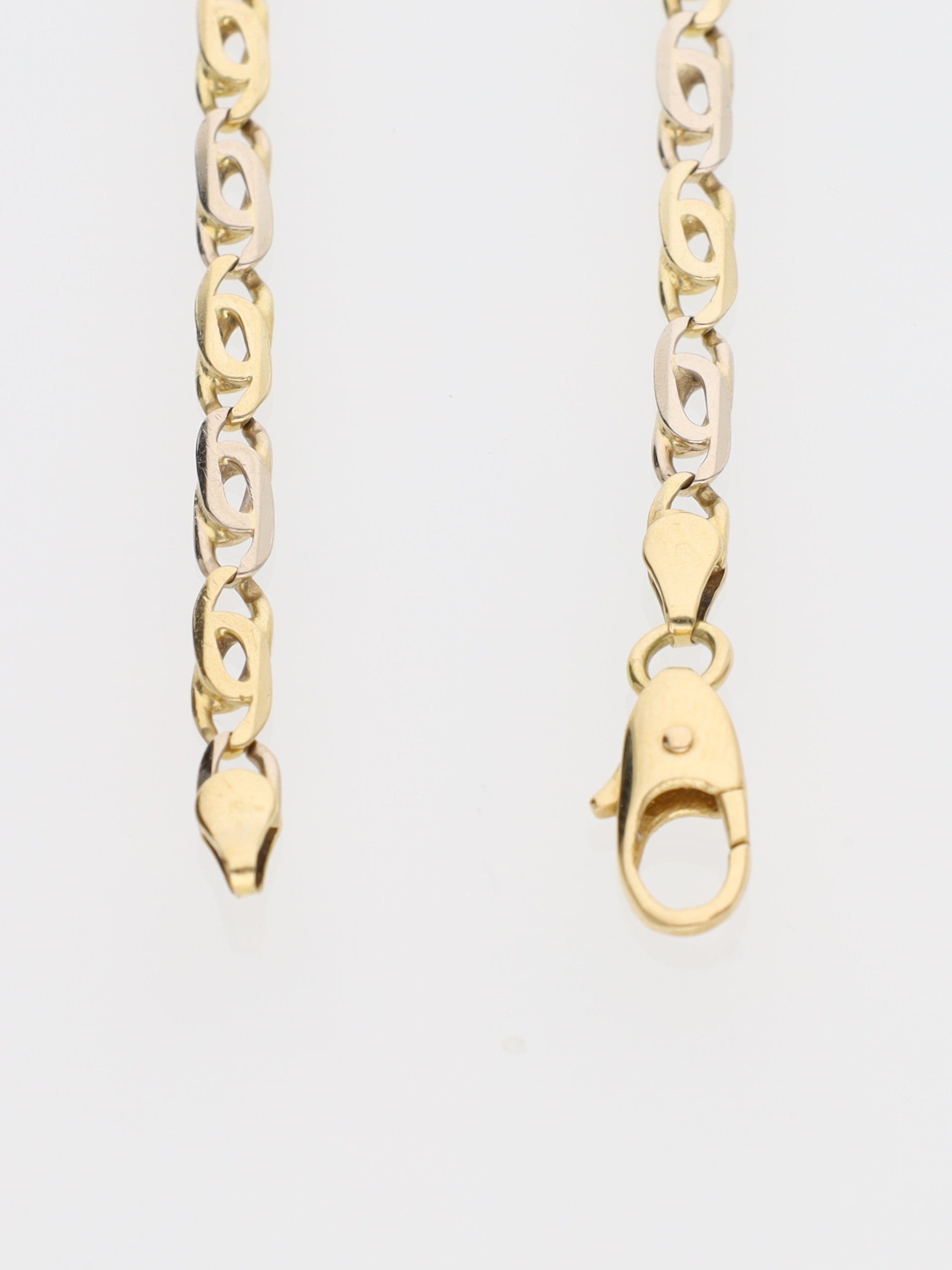 Bracciale in Oro Giallo e Bianco 18 kt - Maglia alternata occhio di Pernice