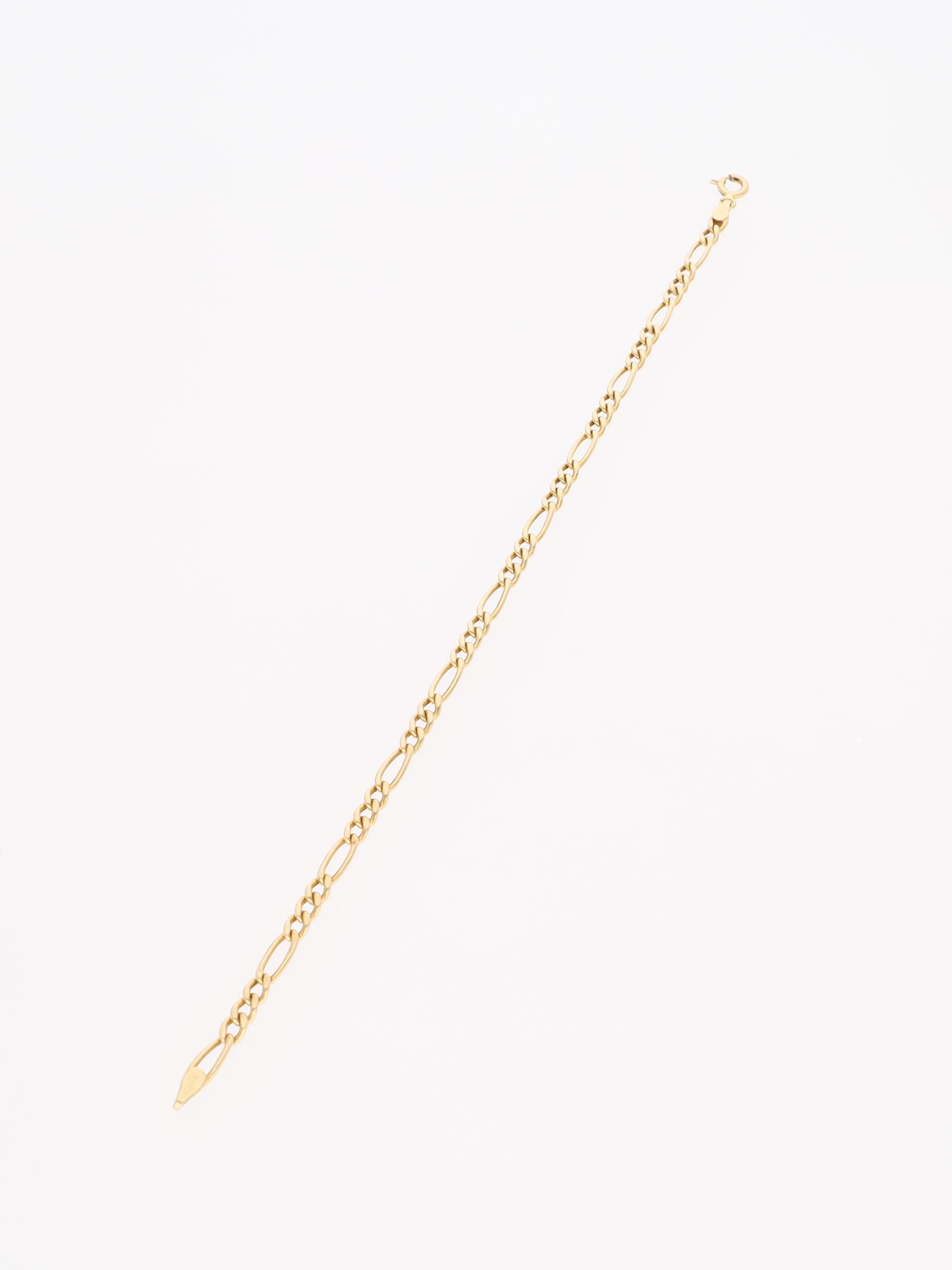 Bracciale in Oro Giallo 18 kt - maglia Figaro fina