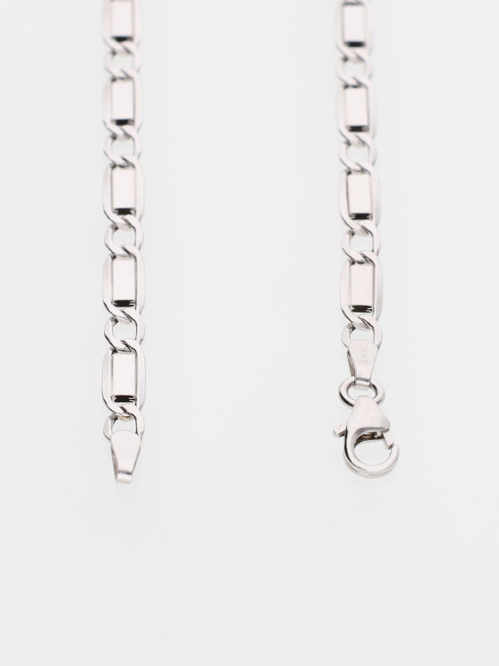 Bracciale in Oro Bianco 18 kt - Maglia alternata piatta