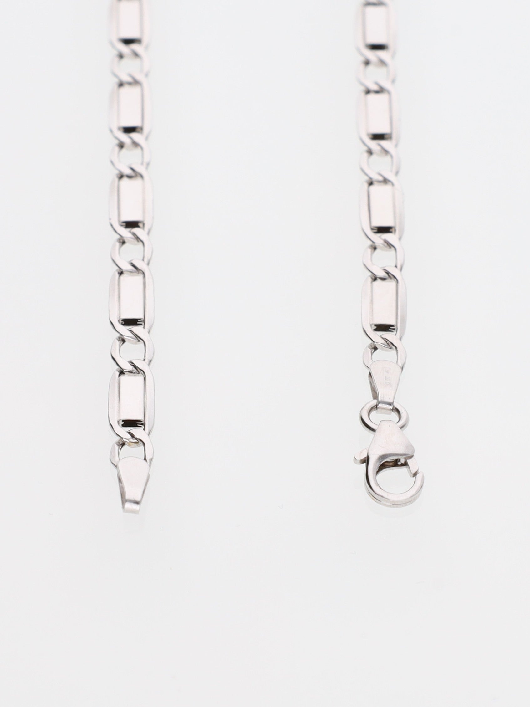 Bracciale in Oro Bianco 18 kt - Maglia alternata piatta