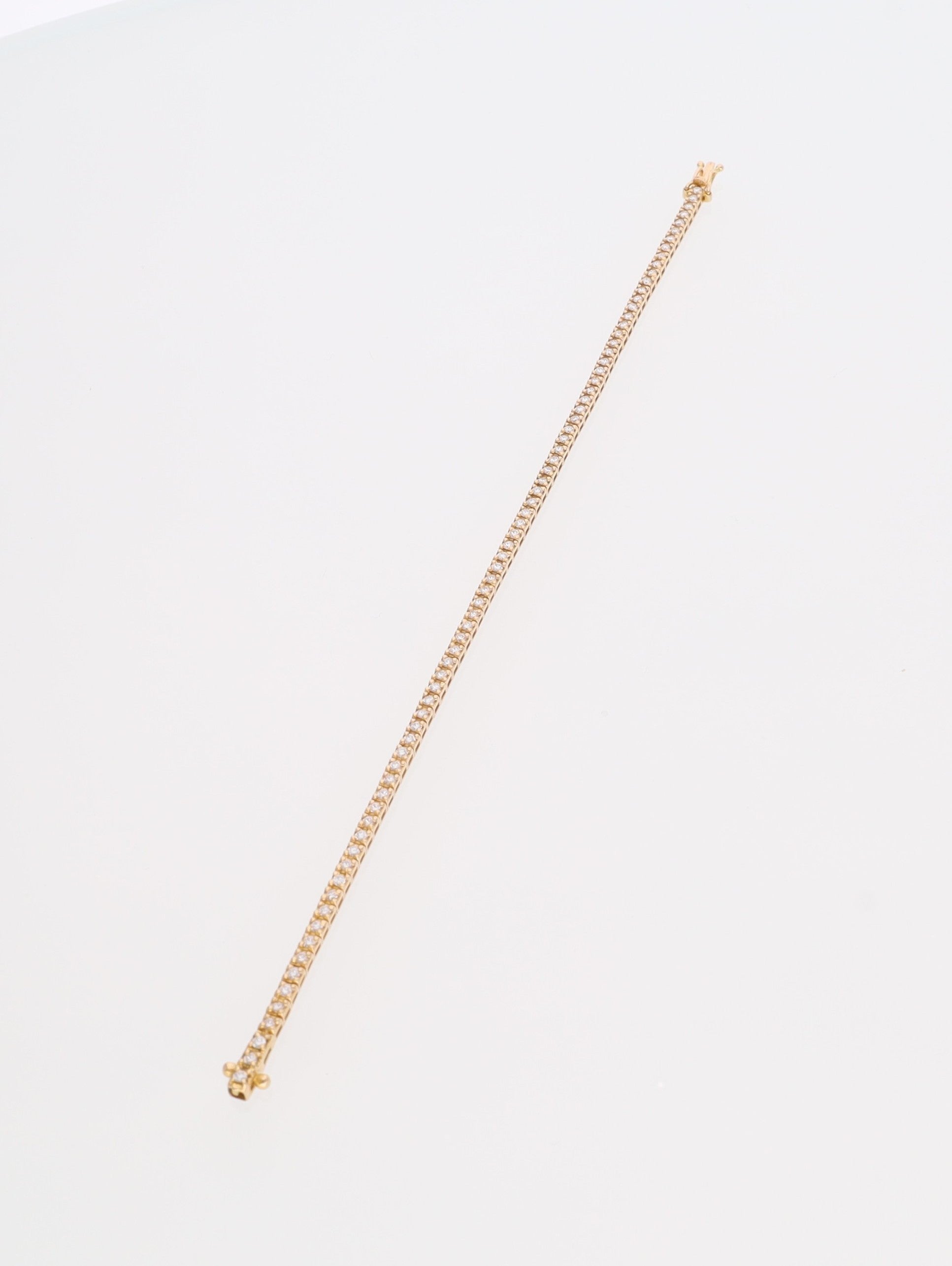 Bracciale oro giallo 18 kt - tennis con diamanti 2.25ct