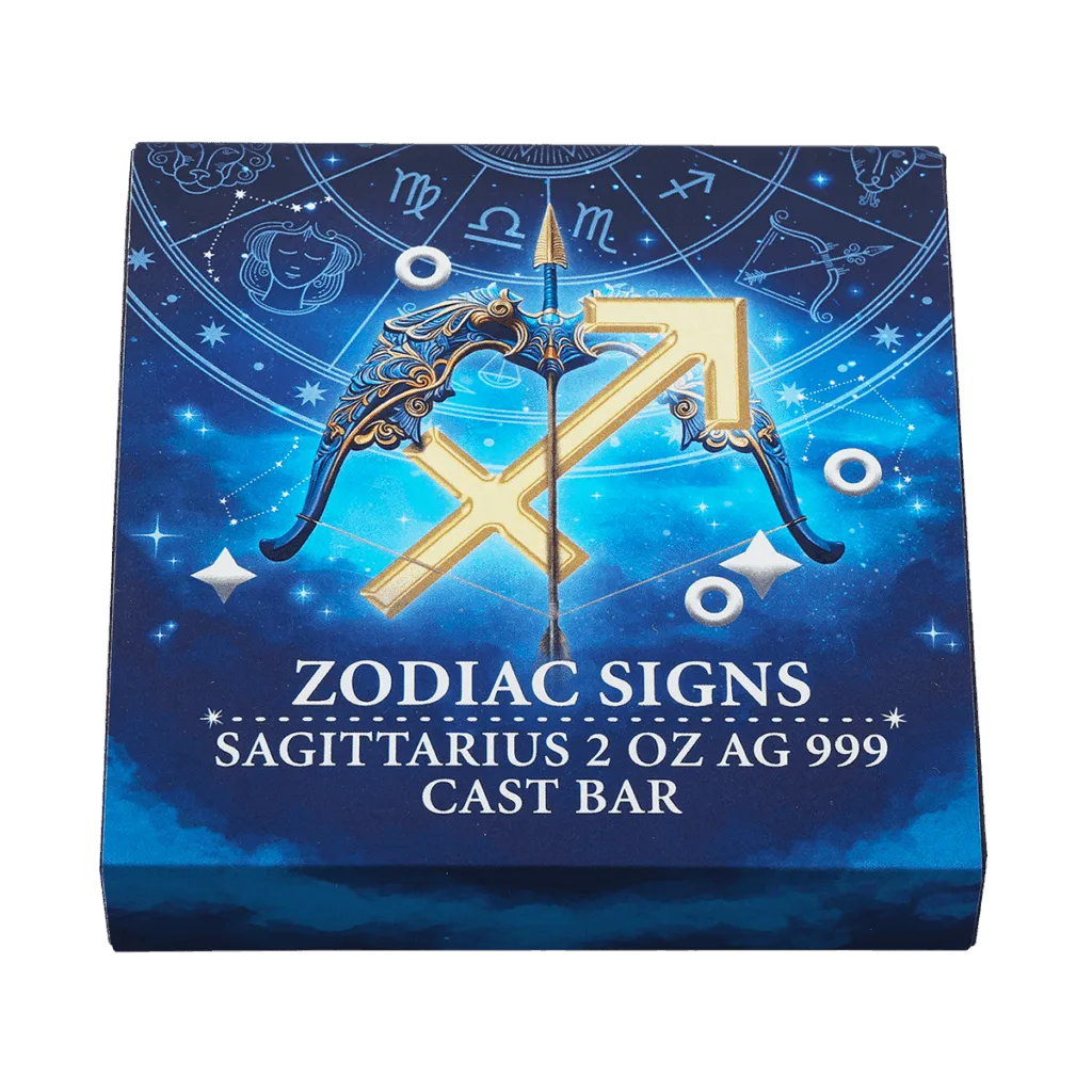 Lingotto in Argento 999.0/1000 da 2oz (62gr) - Segno Sagittario